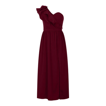 Summer Dresses for Women Clearance, Sleeveless Sloping Shoulder Sexy Long Party Club Dresses, Sizes S-2XL